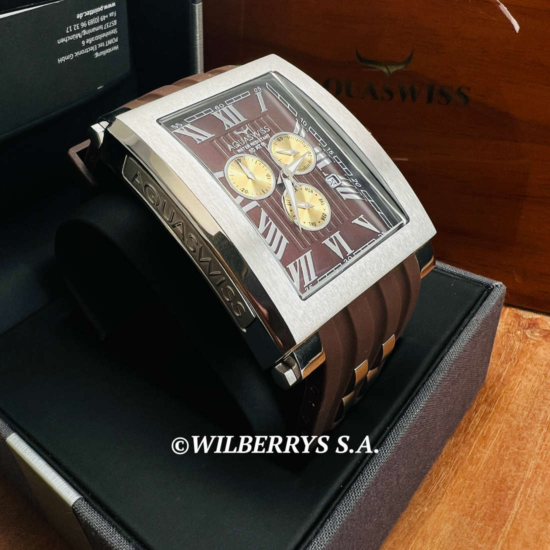 Retail: R14,500.00 Aquaswiss AQUANAUT TANC XG Moonwalker Chronograph Watch with Silicone Band NEW