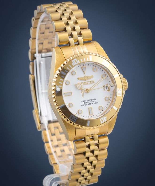 **beautiful** R5,999.00 INVICTA Women`s Pro Diver Lady 34mm 100m Jubilee Gold Tone Watch NEW