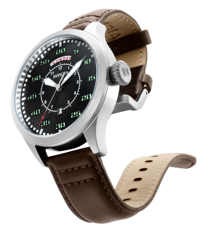 vintage flyboy!! Retail: R6,999.00 INVICTA Men`s Aviator Classic Date Vintage Pilot Leather Watch