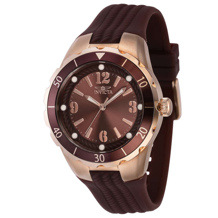 **beautiful** R5,999.00 INVICTA Women`s Brown Rose Gold Silicone Watch BRAND NEW
