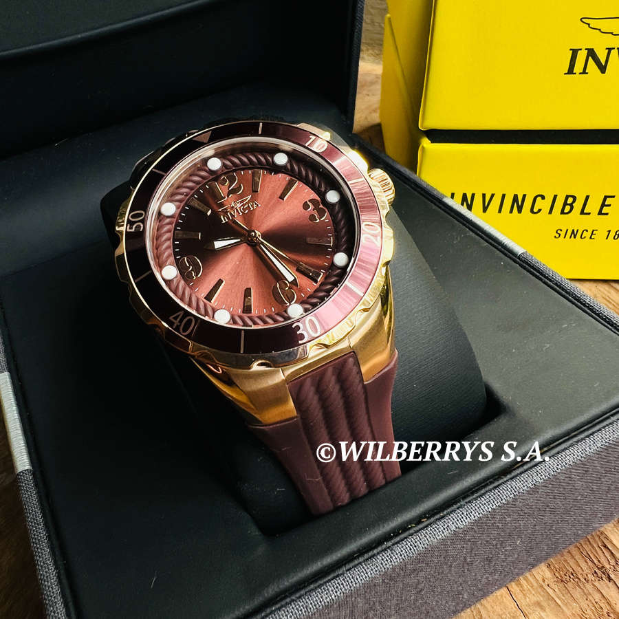 **beautiful** R5,999.00 INVICTA Women`s Brown Rose Gold Silicone Watch BRAND NEW