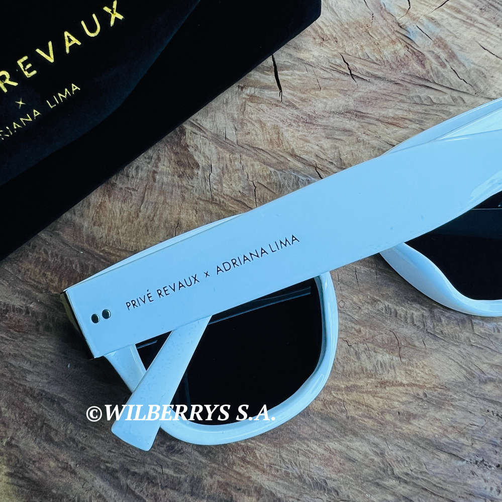 must see!! PRIVE REVAUX LOVE VALENTINA x Adriana Lima - Splash White Sunglasses 100% GENUINE