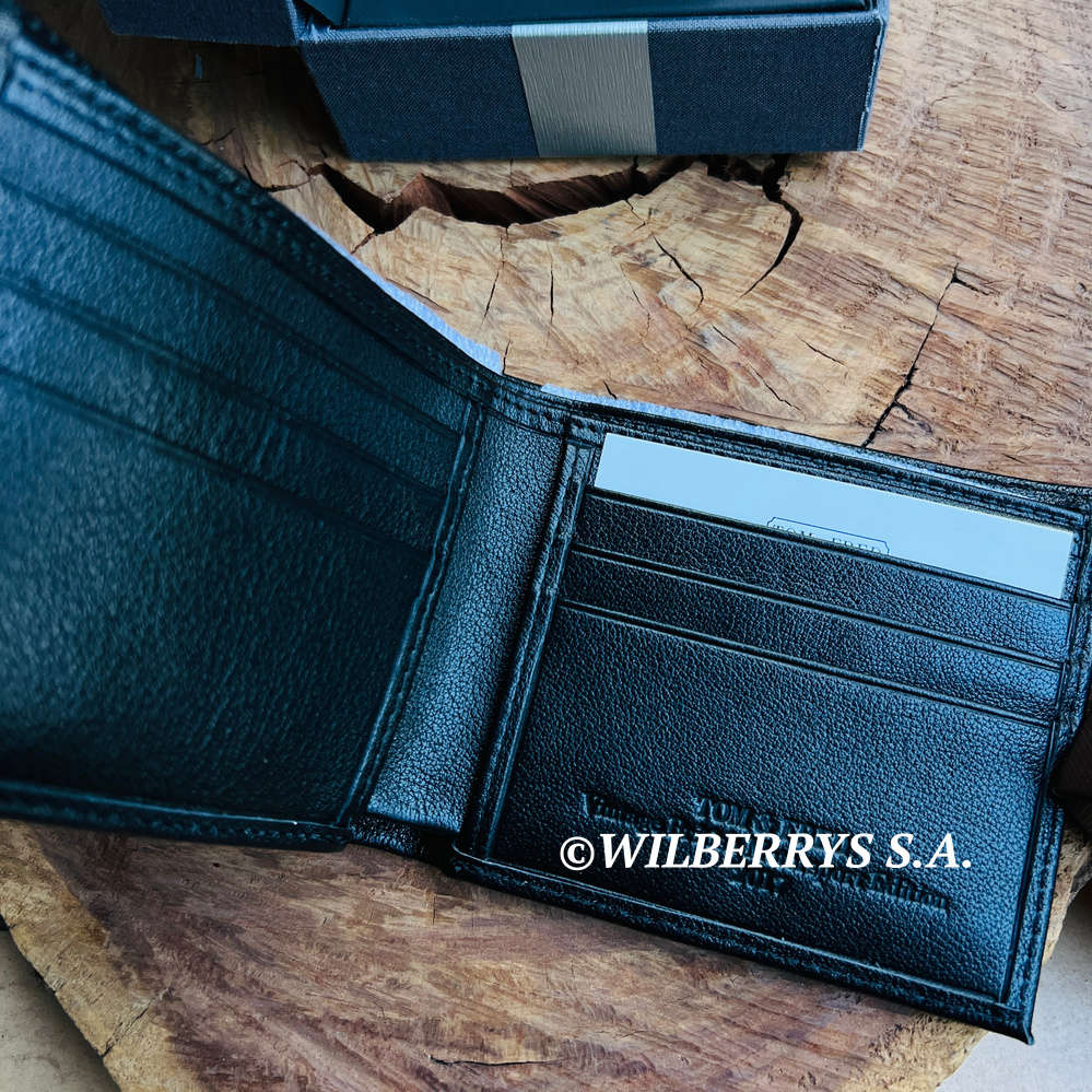 TOM & FRED London® British Racing Tribute Wallet BLACK LEATHER