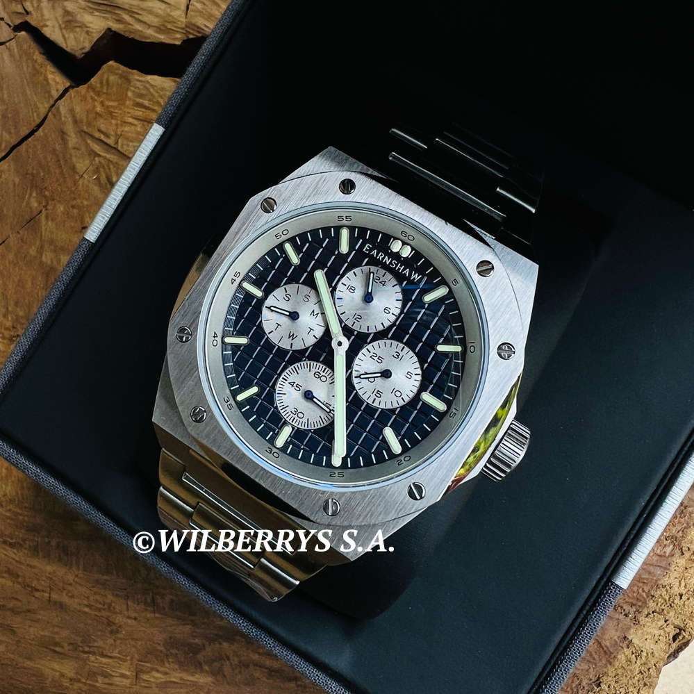 ***must see*** rrp: R7,500.00 THOMAS EARNSHAW ELITIST PANDA STEEL CHRONO LIMITED EDITION WATCH NEW