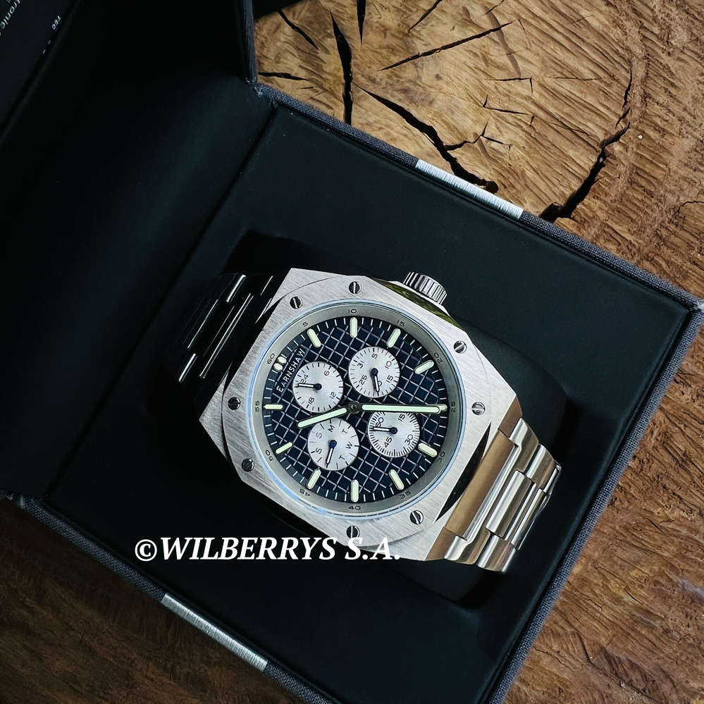 ***must see*** rrp: R7,500.00 THOMAS EARNSHAW ELITIST PANDA STEEL CHRONO LIMITED EDITION WATCH NEW
