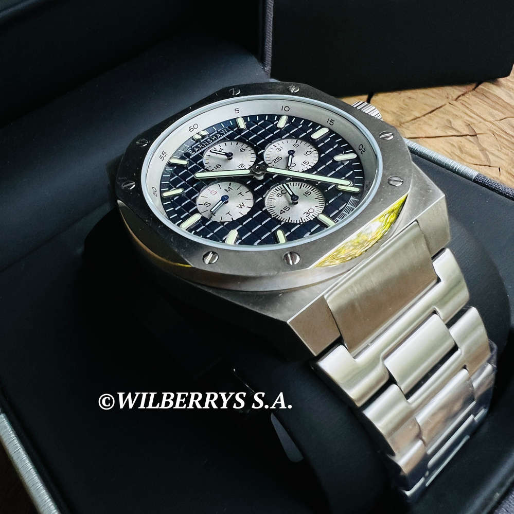 ***must see*** rrp: R7,500.00 THOMAS EARNSHAW ELITIST PANDA STEEL CHRONO LIMITED EDITION WATCH NEW