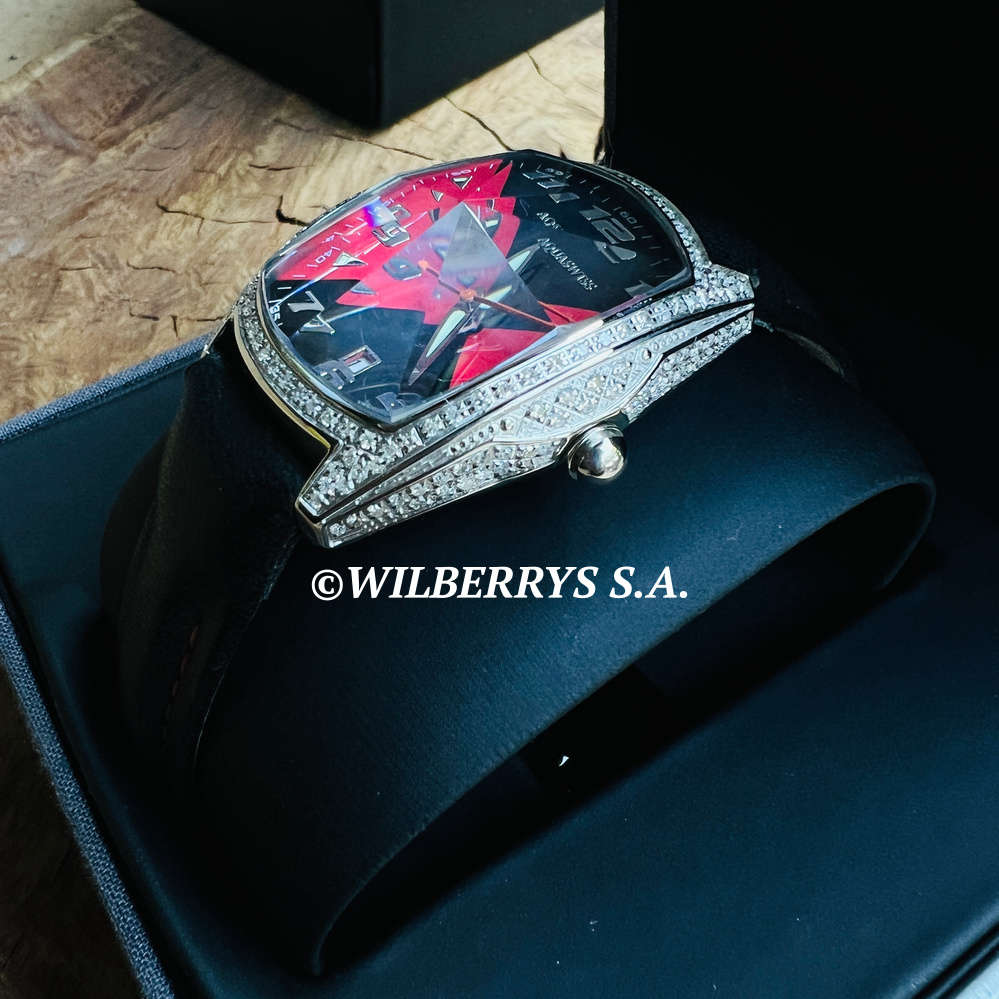 Retail: R13,300.00 AQUASWISS Women`s 0.65ctw carat Ice Pyramid Watch Case Prism Glass BRAND NEW