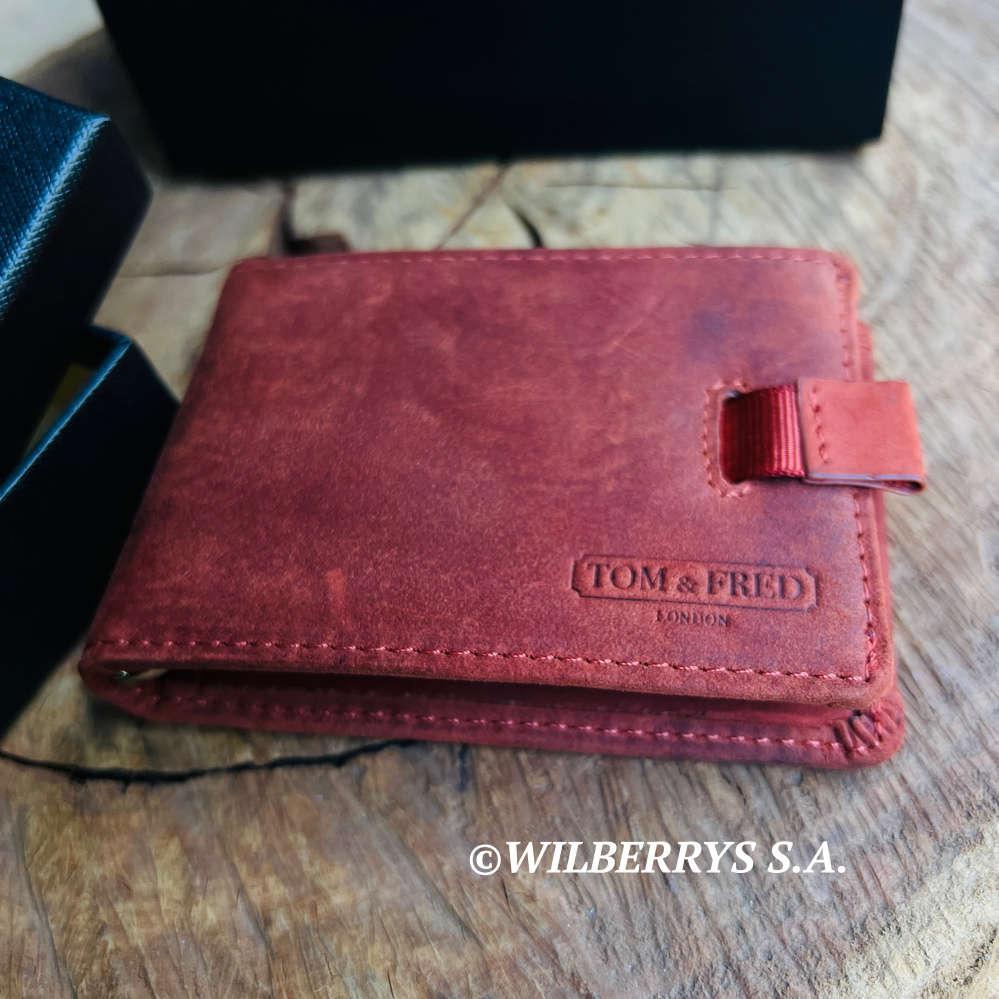 Retail: $129 / R2,199.00 TOM & FRED London® Tommy VINTAGE NAVY Genuine Leather Quick Access Wallet