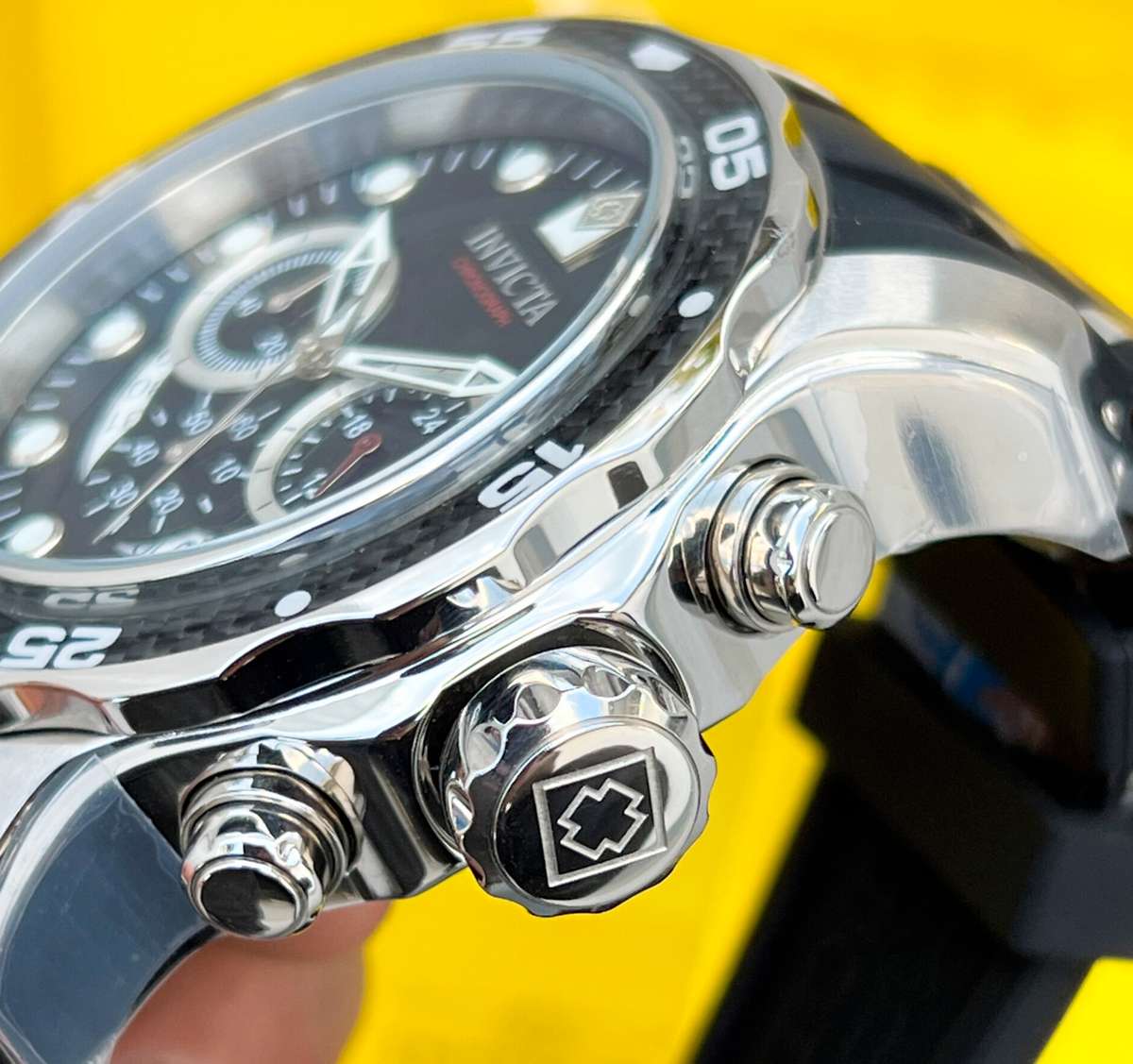 late entry!! rrp R8,999.00 INVICTA MEN`S COLOSSUS GRAND PRIX GP 50mm SILVER / BLACK Watch BRAND NEW