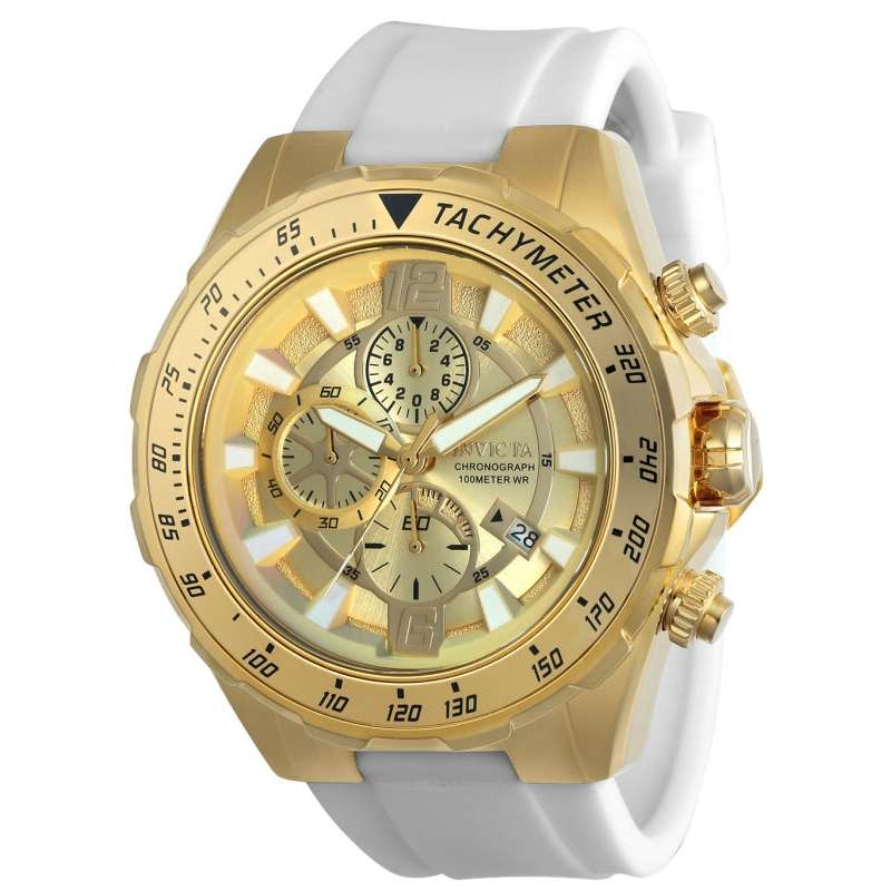 omg!! rrp R7,999.00 INVICTA MEN`S FLIGHT INSTRUMENT F-16 Engine Chrono 49mm Gold/Snow Watch NEW