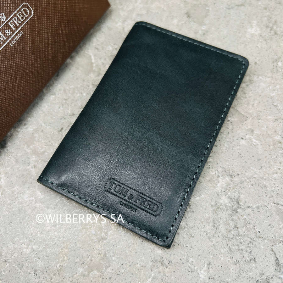 TOM & FRED® Mens Navy Blue Manchester Vertical Bi-fold Wallet