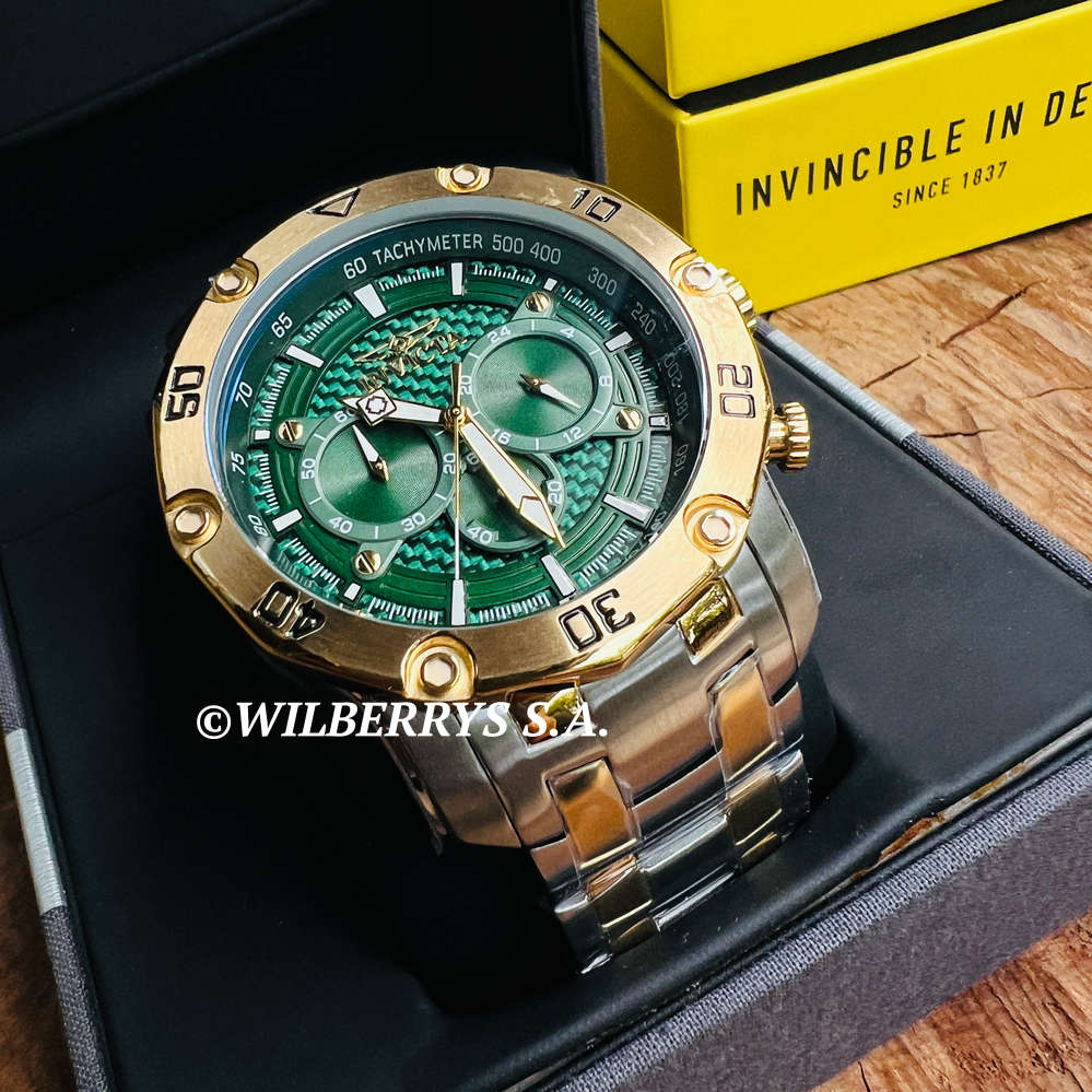omg!! rrp R8,999.00 INVICTA MEN`S COLOSSUS MARSHALL 50mm GREEN CARBON Watch BRAND NEW