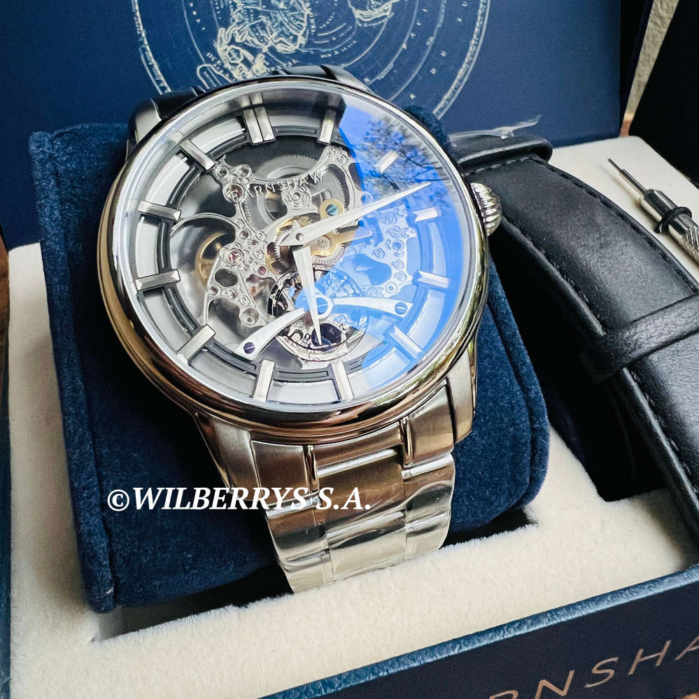 ***must see*** rrp: R11,500.00 THOMAS EARNSHAW BALTIC WHISTON OPEN HEART Silver / Radiant Blue Watch