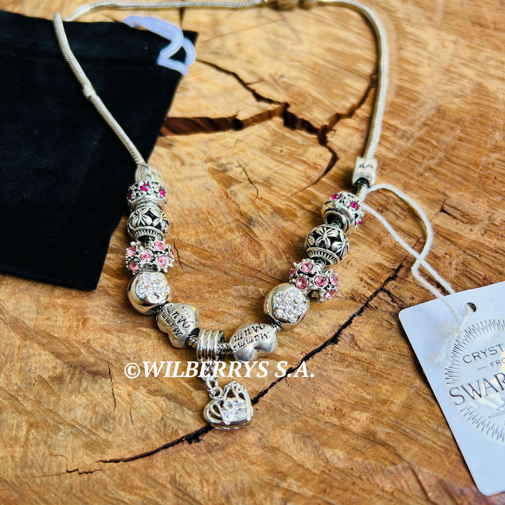 rrp R2550.00 LONDON JEWELLERS Ava Necklace + CHARMS + CRYSTALS FROM SWAROVSKI