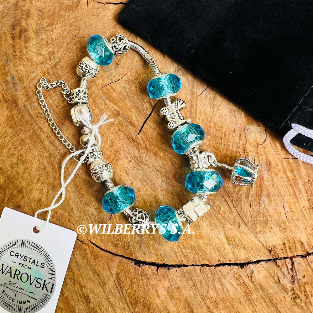 Retail: R2650.00 LONDON JEWELLERS Ava Bracelet + CHARMS + CRYSTALS FROM SWAROVSKI