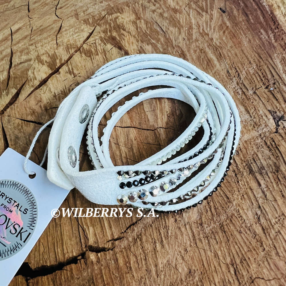 Retail: R1650.00 LONDON JEWELLERS Astral White Wrap Bracelet CRYSTALS FROM SWAROVSKI