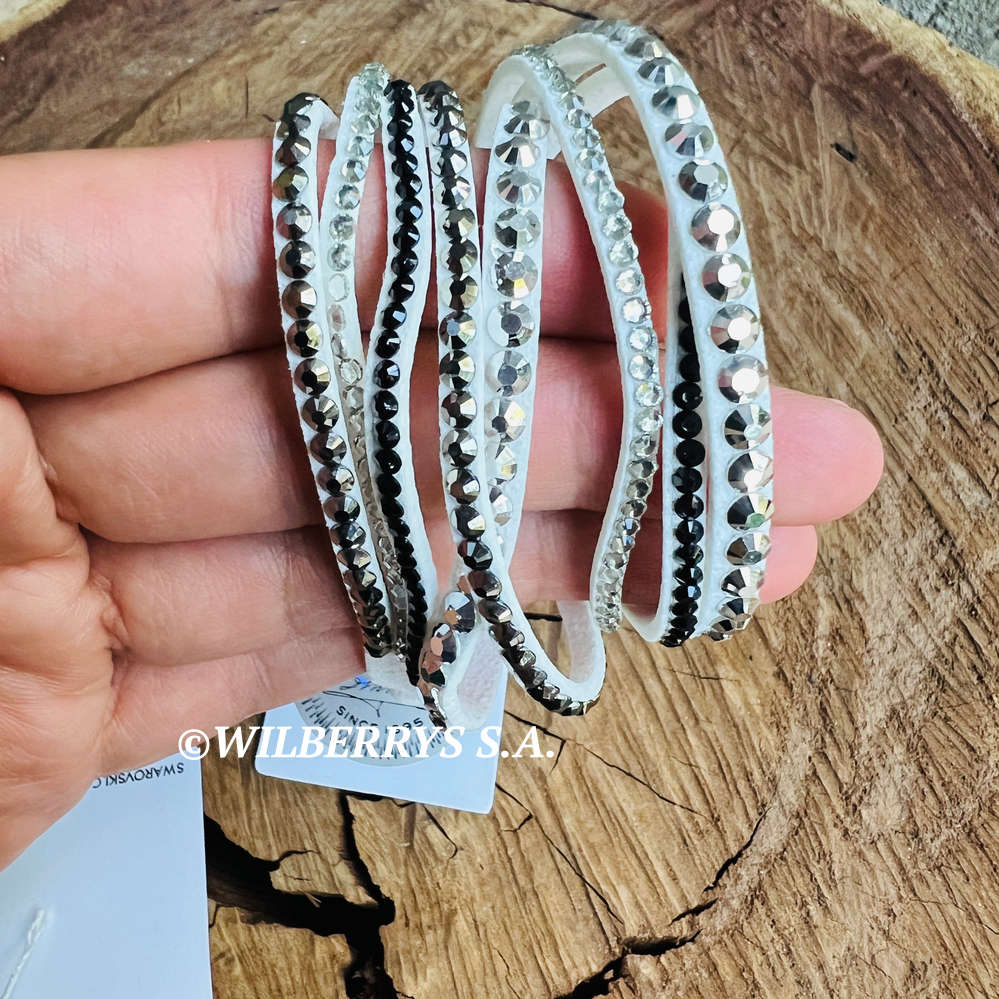 Retail: R1650.00 LONDON JEWELLERS Astral White Wrap Bracelet CRYSTALS FROM SWAROVSKI