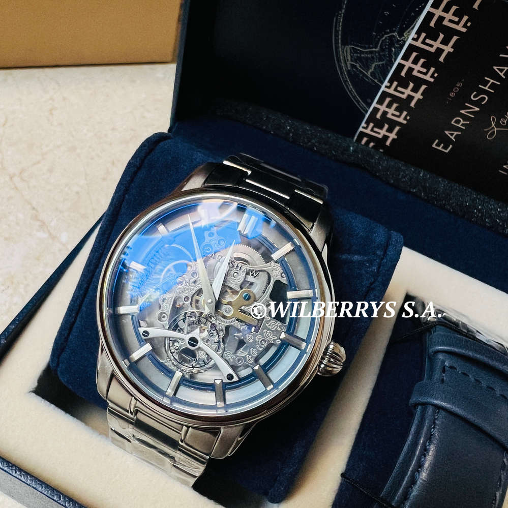 ***must see*** rrp: R11,500.00 THOMAS EARNSHAW BALTIC WHISTON OPEN HEART Silver / Radiant Blue Watch