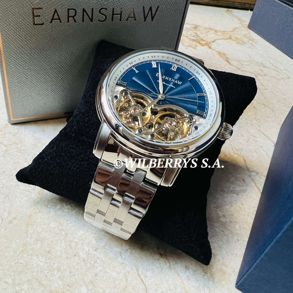 ***must see*** rrp: R11,500.00 THOMAS EARNSHAW AUTOMATIC DOUBLE BARREL OPEN HEART Reef Blue Watch