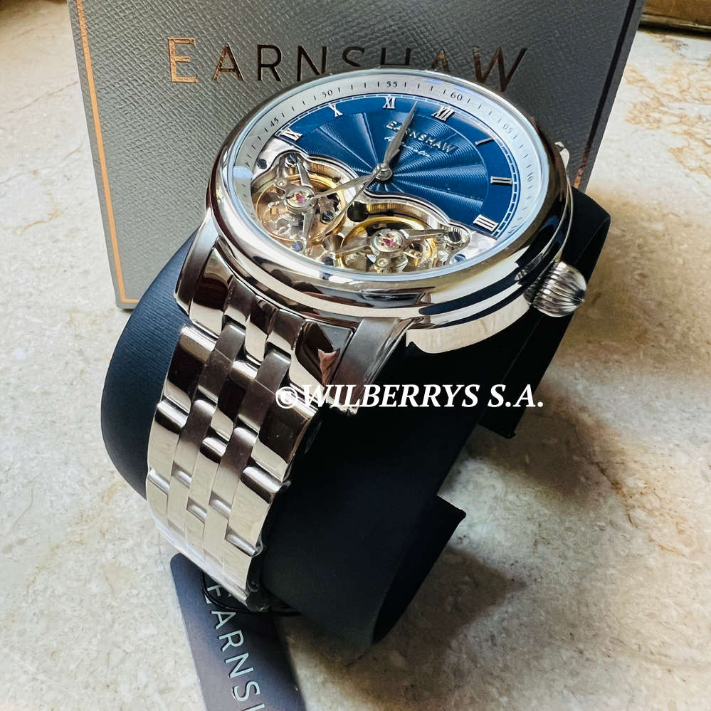 ***must see*** rrp: R11,500.00 THOMAS EARNSHAW AUTOMATIC DOUBLE BARREL OPEN HEART Reef Blue Watch
