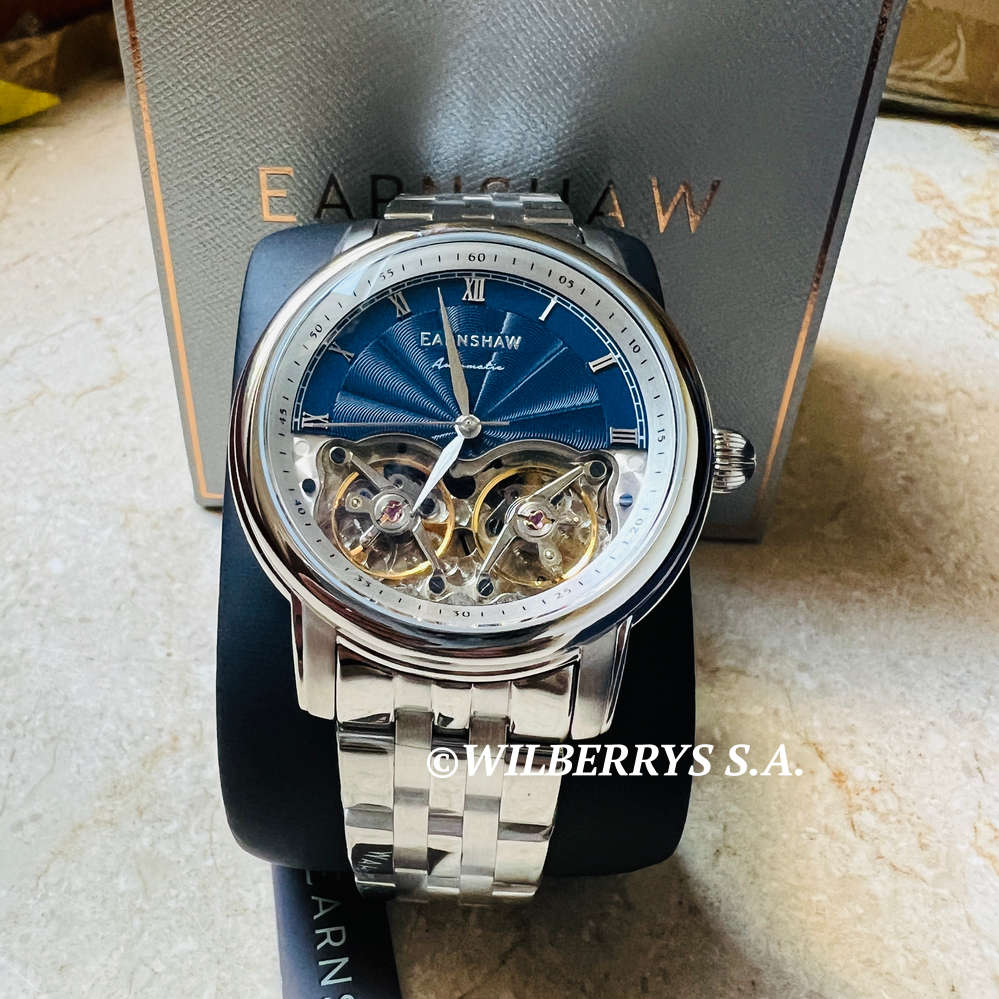 ***must see*** rrp: R11,500.00 THOMAS EARNSHAW AUTOMATIC DOUBLE BARREL OPEN HEART Reef Blue Watch