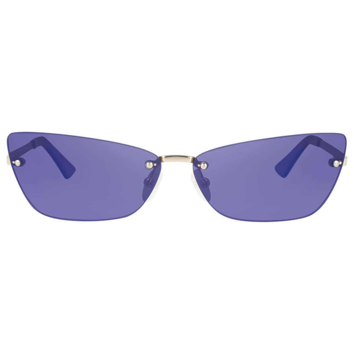 must see!! PRIVE REVAUX GOLDIE x Olivia Culpo / Champagne Gold Blue Sunglasses 100% genuine