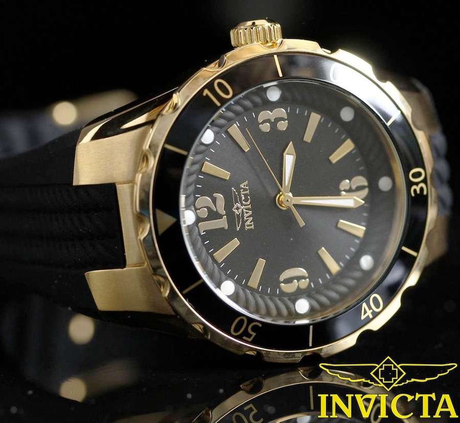**beautiful** R5,999.00 INVICTA Women`s SPORT Black / Gold Silicone Watch BRAND NEW