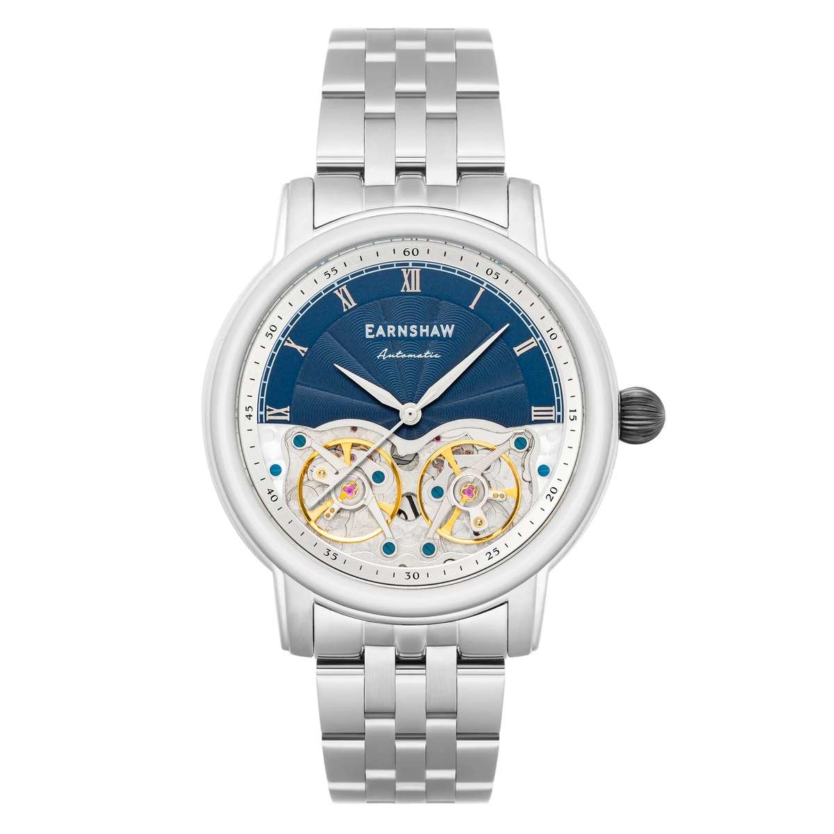 ***must see*** rrp: R11,500.00 THOMAS EARNSHAW AUTOMATIC DOUBLE BARREL OPEN HEART Reef Blue Watch