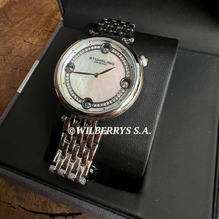 ****MUST SEE*** R7,999.00 STUHRLING ORIGINAL® Women`s Swiss Pearl Crystal Float Watch