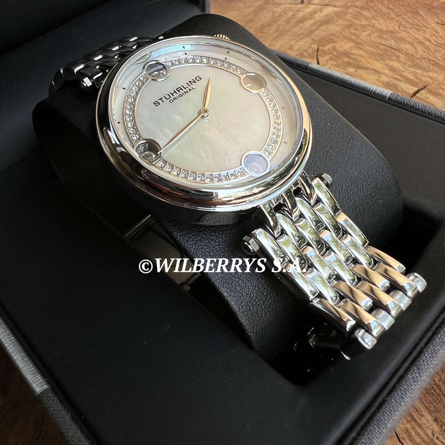 ****MUST SEE*** R7,999.00 STUHRLING ORIGINAL® Women`s Swiss Pearl Crystal Float Watch