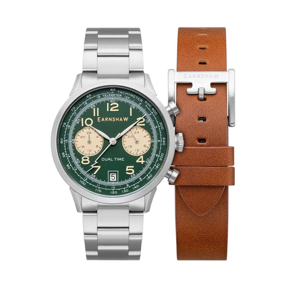 ***must see*** rrp: R8,500.00 THOMAS EARNSHAW Men`s Ampere 1/400 Chronograph Basil Green Watch