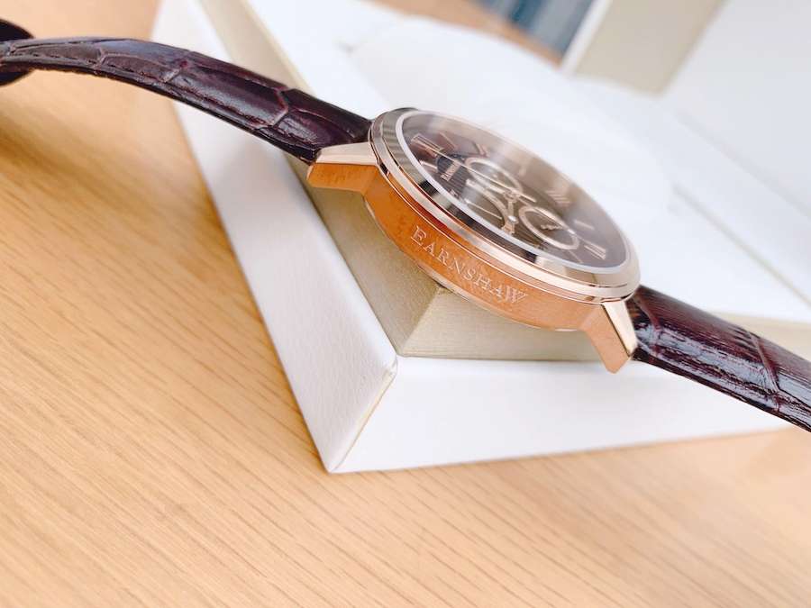 ***must see*** rrp: R6,500.00 THOMAS EARNSHAW Men`s DOUBLE RETROGRADE  COGNAC SWEEP SEC WATCH NEW