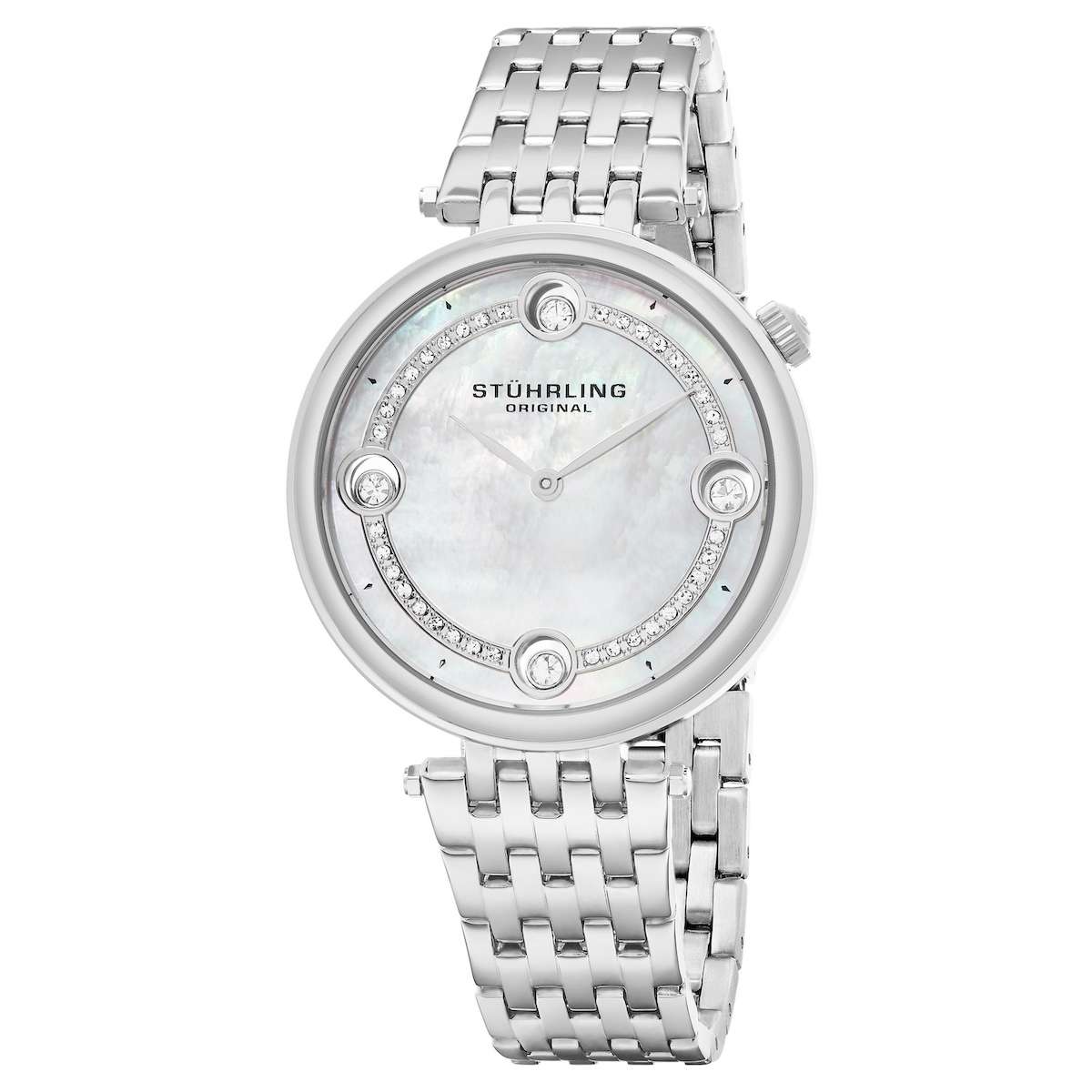 ****MUST SEE*** R7,999.00 STUHRLING ORIGINAL® Women`s Swiss Pearl Crystal Float Watch
