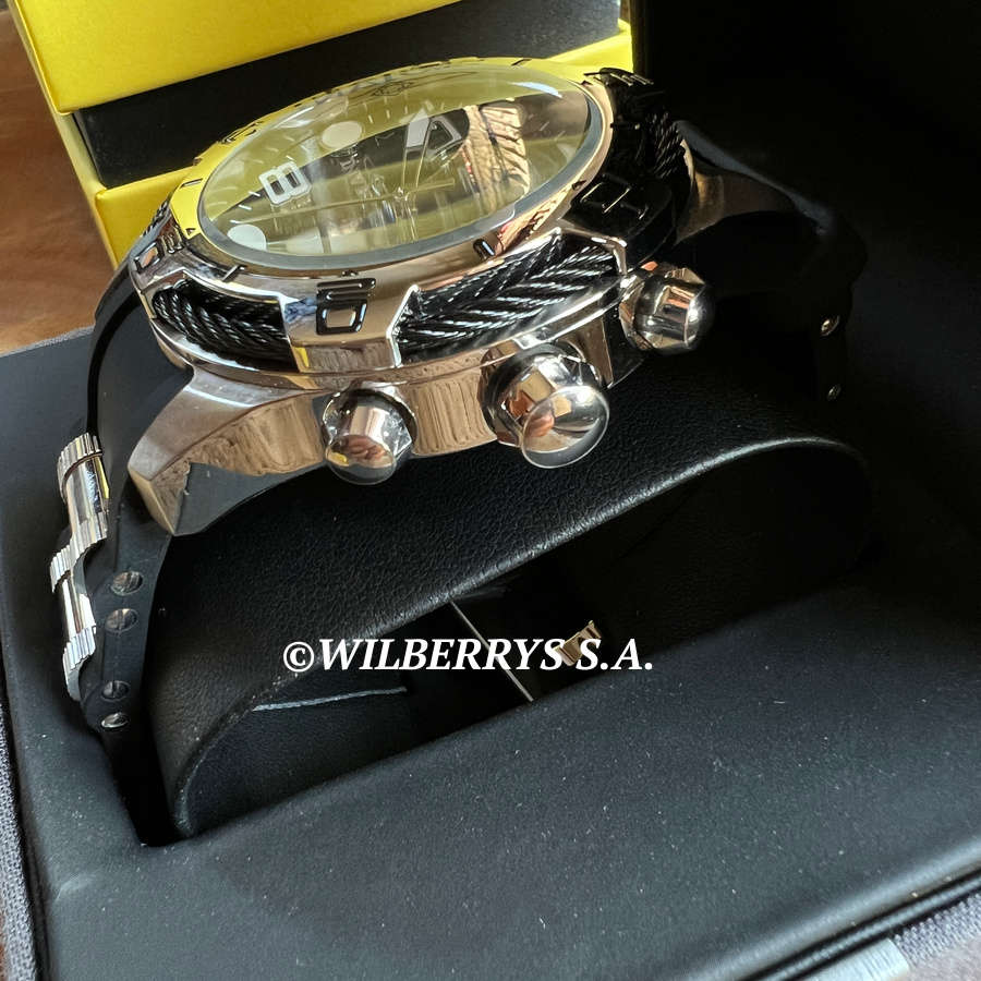 omg!! rrp R8,999.00 INVICTA Men`s Bolt AVENGER Cable 50mm Black Silicone Infused Chronograph Watch