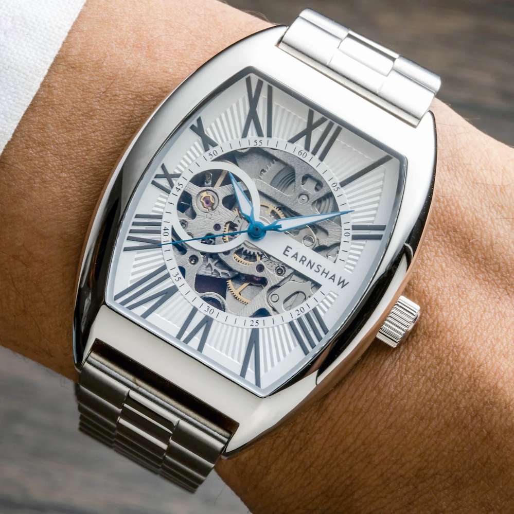 Retail: R7,900.00 Earnshaw since 1805 BEAUFORT Skeletor Automatic Watch BRAND NEW IN BOX