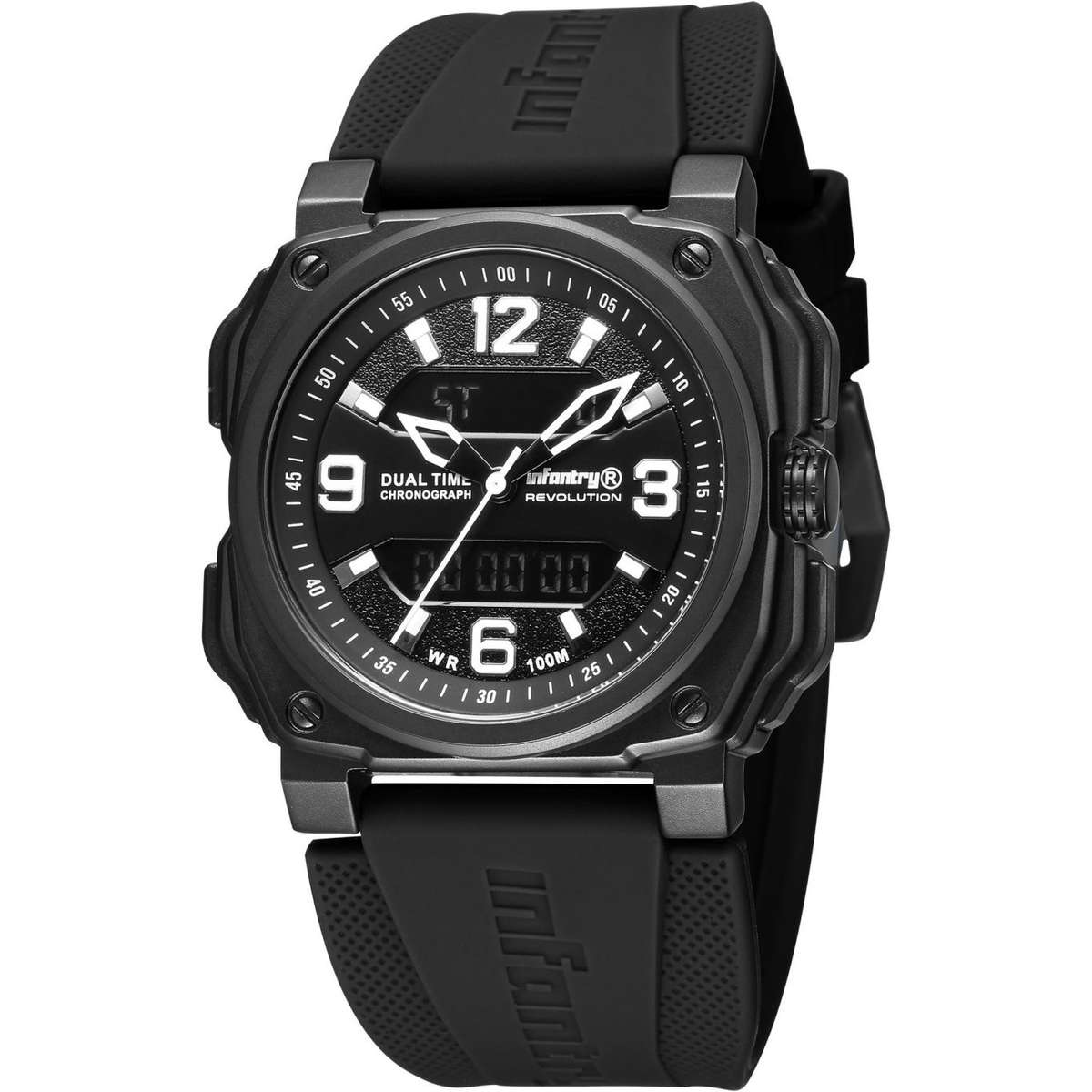 ***ultimate pilot watch** R10499.00 REVOLUTION® Men`s Desert Eagle 316L Black Dual Time Watch NEW