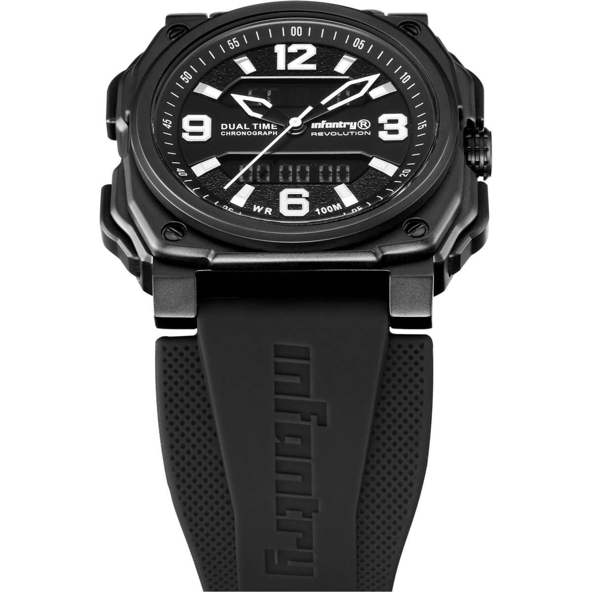 ***ultimate pilot watch** R10499.00 REVOLUTION® Men`s Desert Eagle 316L Black Dual Time Watch NEW