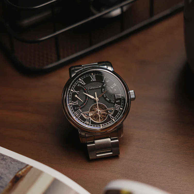 LOOK!! Retail: R10,200.00 Earnshaw BRIT AUTOMATIC DOUBLE RETROGRADE Mansfield Watch GENUINE, NEW