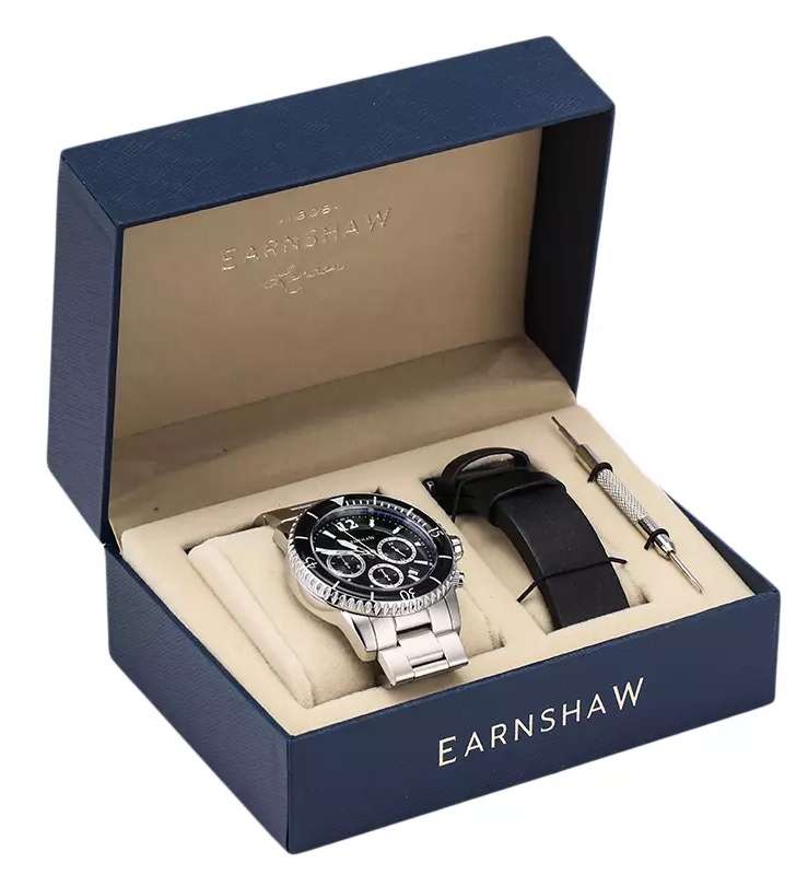 LOOK!! rip: R14,200.00 THOMAS EARNSHAW DUNCAN GRANDE DATE OPEN HEART AUTOMATIC Forest Green Watch