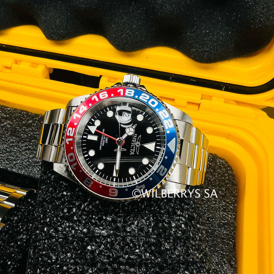 omg wow!! rrp R5,999.00 INVICTA Men`s Diver Swiss Inverted 42mm GMT Pepsi 200m Oyster Bracelet Watch