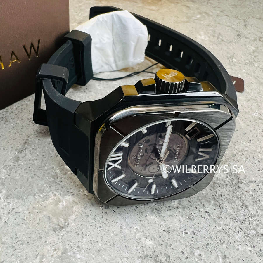 LOOK!! rip: R14,200.00 THOMAS EARNSHAW ARMOURY GRANDE OPEN HEART AUTOMATIC Storm Black Watch