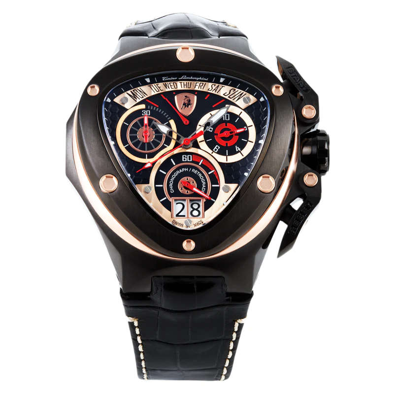 RRP R38,000.00 Tonino Lamborghini Men`s SPYDER 3015 Rose Gold Chrono Watch BRAND NEW 100% GENUINE