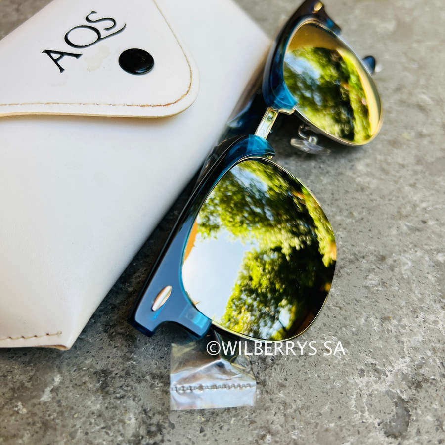 rrp R3999.00 AQUASWISS Mens Luxury Milo Blue Mirror Wayfarer Sunglasses **AUTHENTIC, NEW, HOT!!