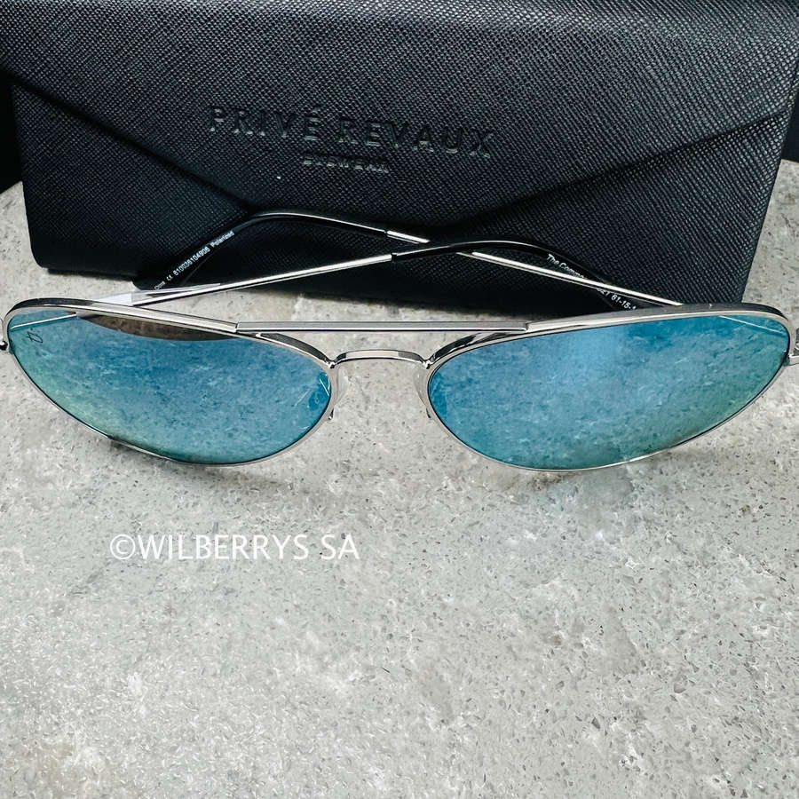LOOK! PRIVE REVAUX Mens JAMIE FOXX COMMANDO MIRROR / Palladium / Polarized Sunglasses