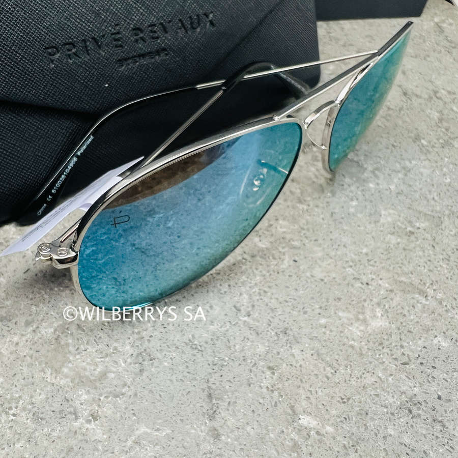 LOOK! PRIVE REVAUX Mens JAMIE FOXX COMMANDO MIRROR / Palladium / Polarized Sunglasses