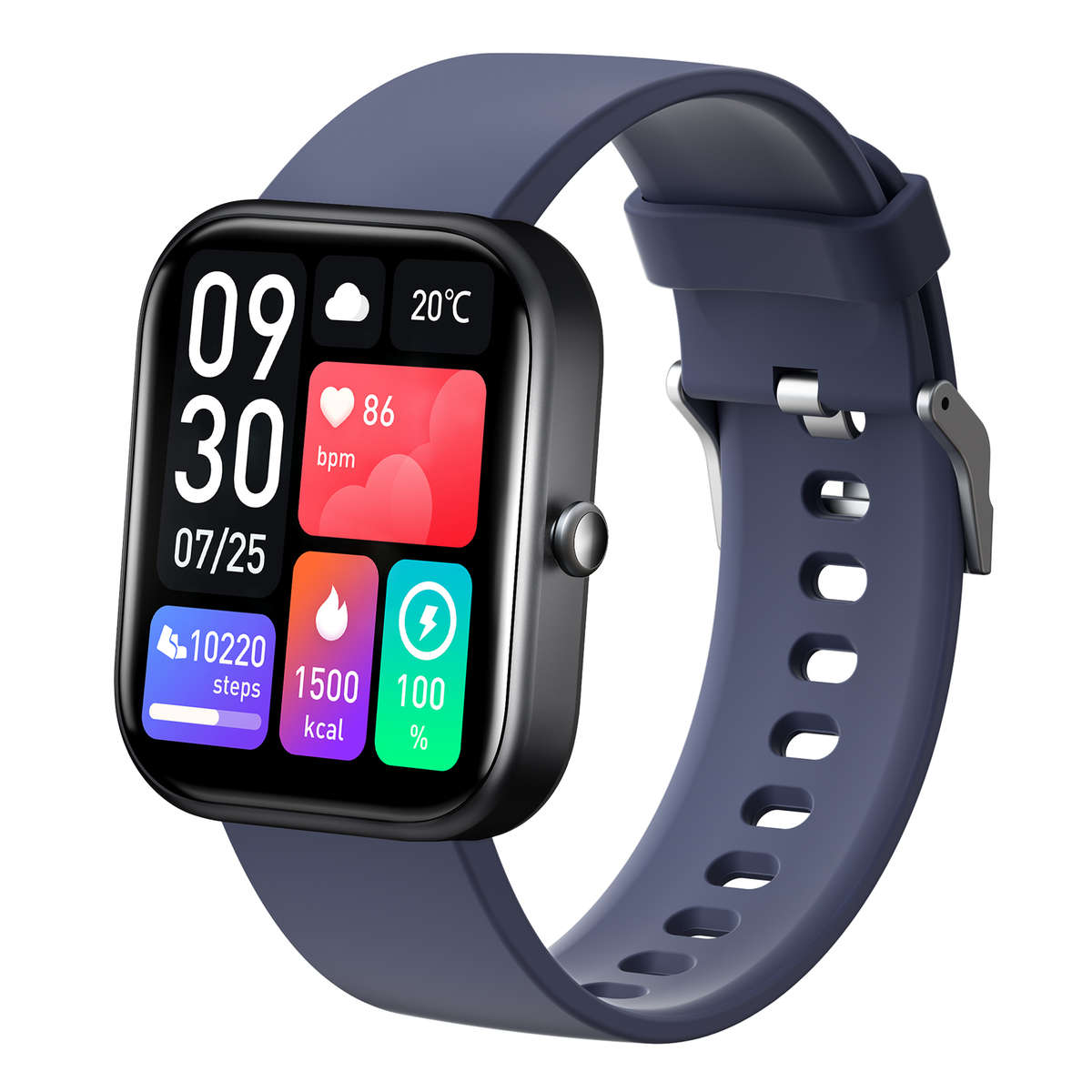 rrp: R2,500.00 T&F LONDON the TOMMI smart watch | Sugar, Bluetooth calling, health!! black/blue