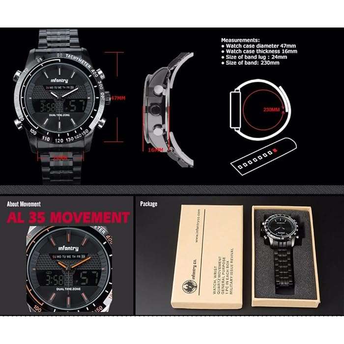 INFANTRY MILITARY CO. Dark Knight Chronograph Watch Brand new BOXED, FULLY LOADED!