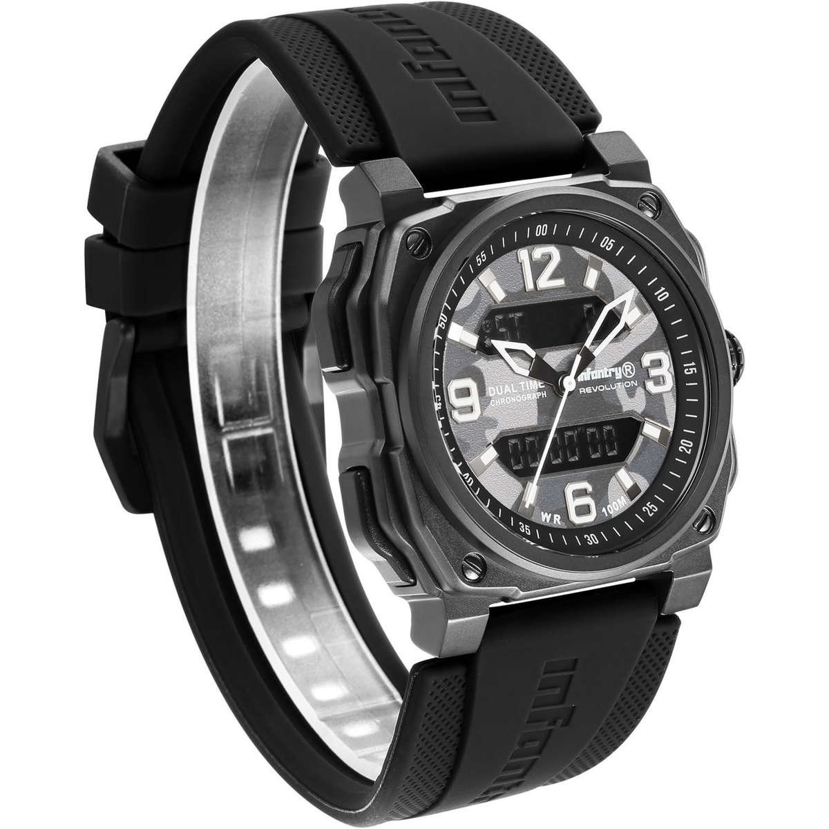 ***ultimate pilot watch** R10499.00 REVOLUTION® Men`s Desert Eagle 316L Black Dual Time Watch NEW