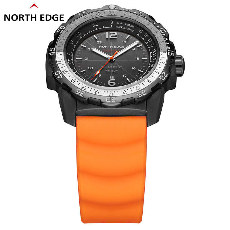 must look!! North Edge Evoque 2 Solar Drive Watch - Orange, Solar Powered