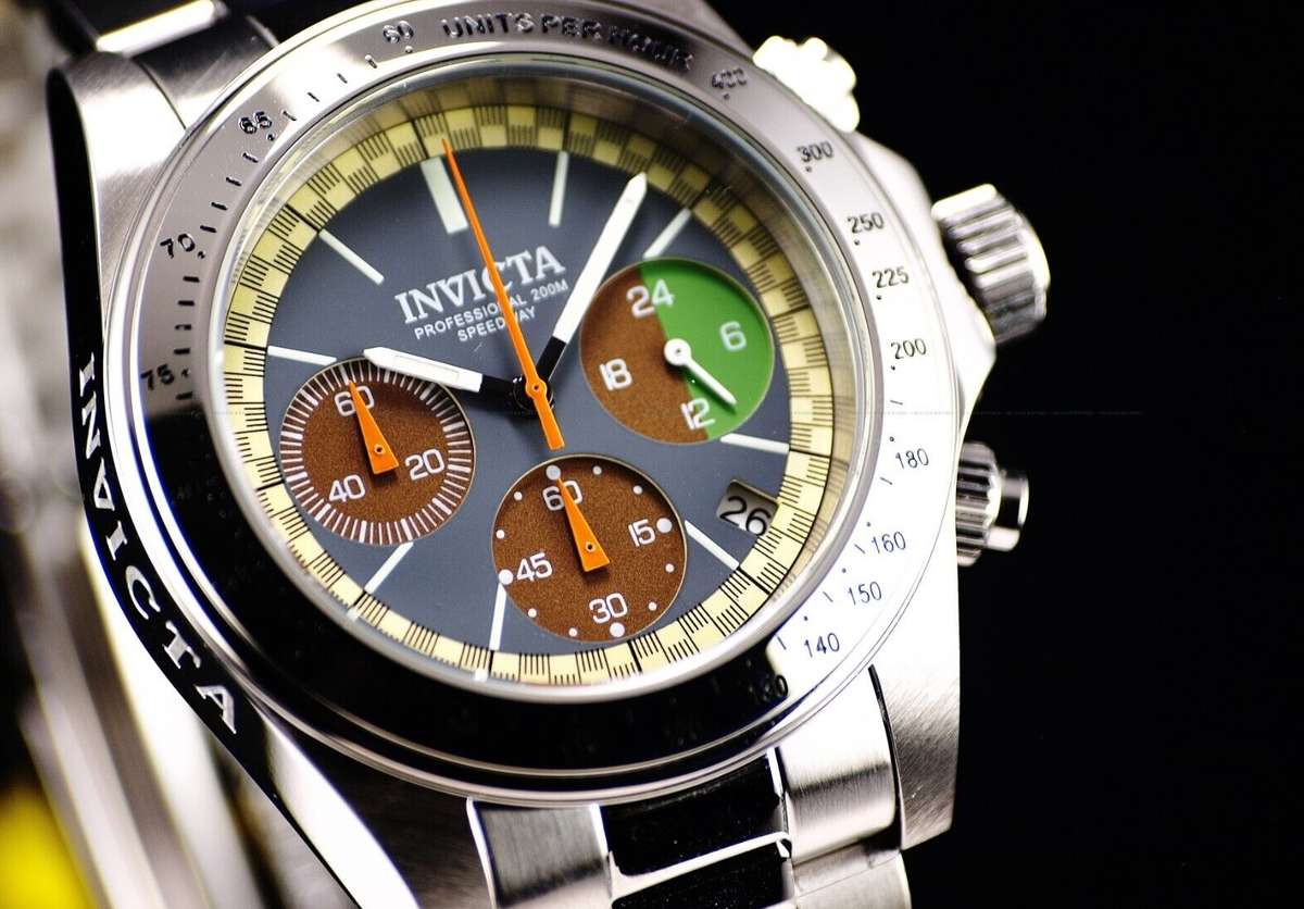 must see!! Invicta Men Dakar Multi Colour Rare 40mm Chronograph Watch brand new
